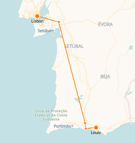 Porto Lisbon Train Map